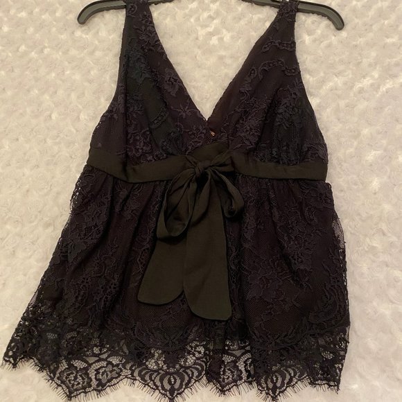 Free People Black Chante Lace Tank Top - XS - Picture 5 of 13